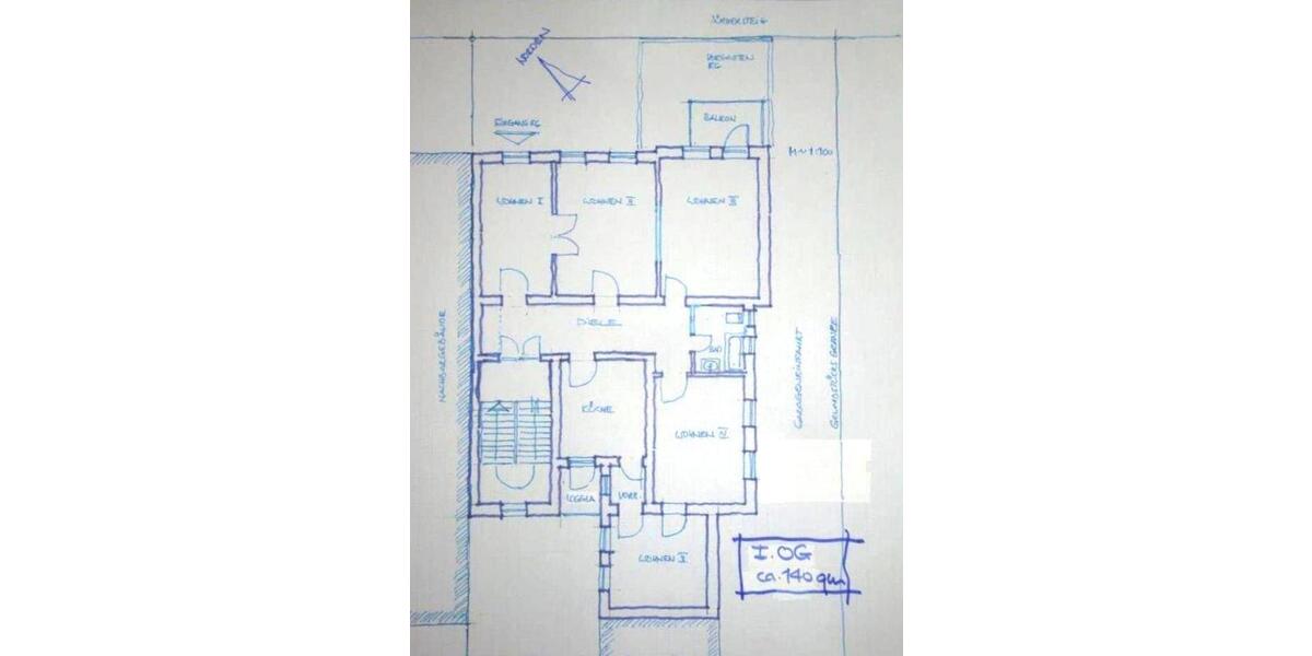 Etagenwohnung Kassel Vorderer Westen - 5 Zimmer, 140 m&sup2;, 1.490&euro; | Angebot:25351534