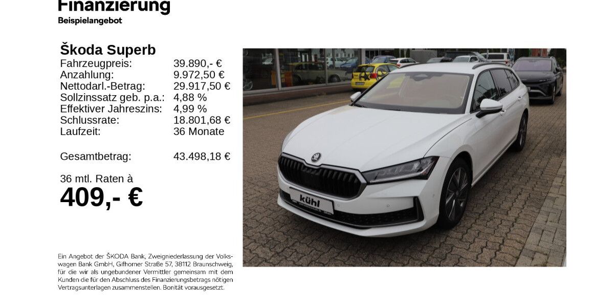 Skoda Superb 17.500 km 37.340 &euro; Gifhorn 38518