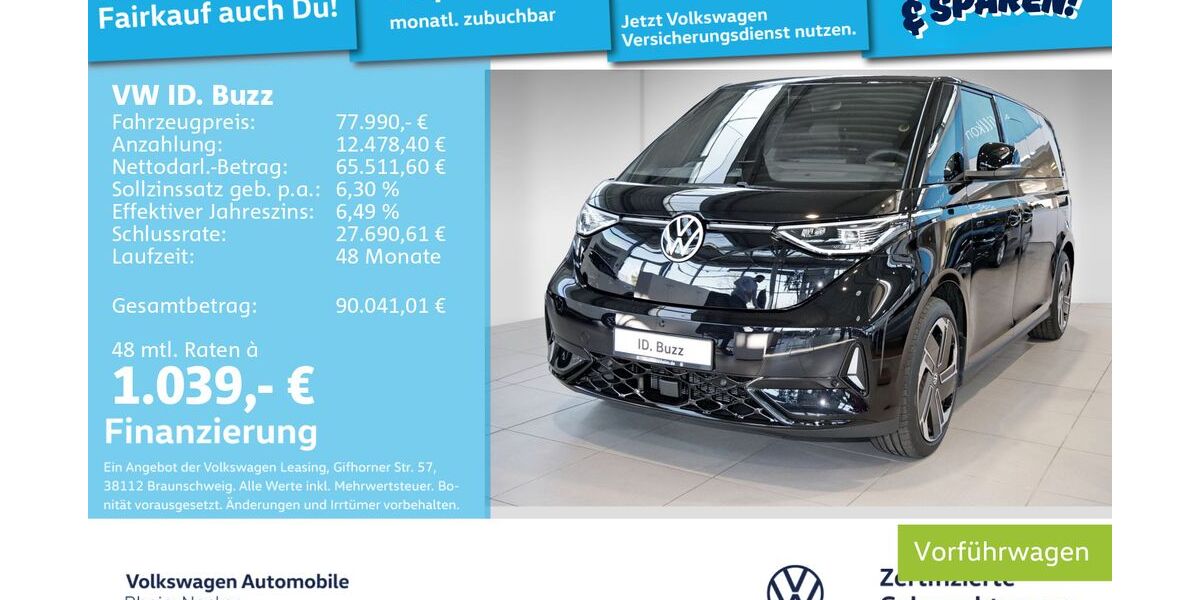 VW ID. Buzz 12.900 km 76.499 &euro; Mannheim 68309