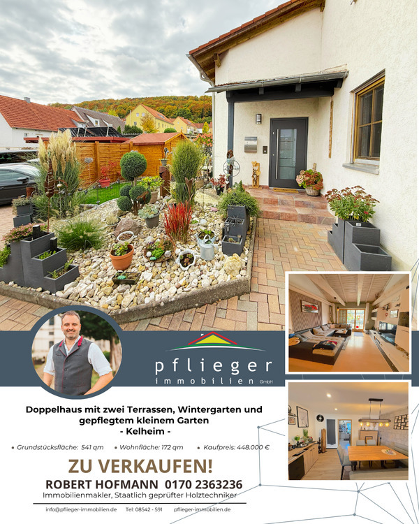 Doppelhaus mit zwei Terrassen, Wintergarten und gepflegtem kleinem 6 zimmer