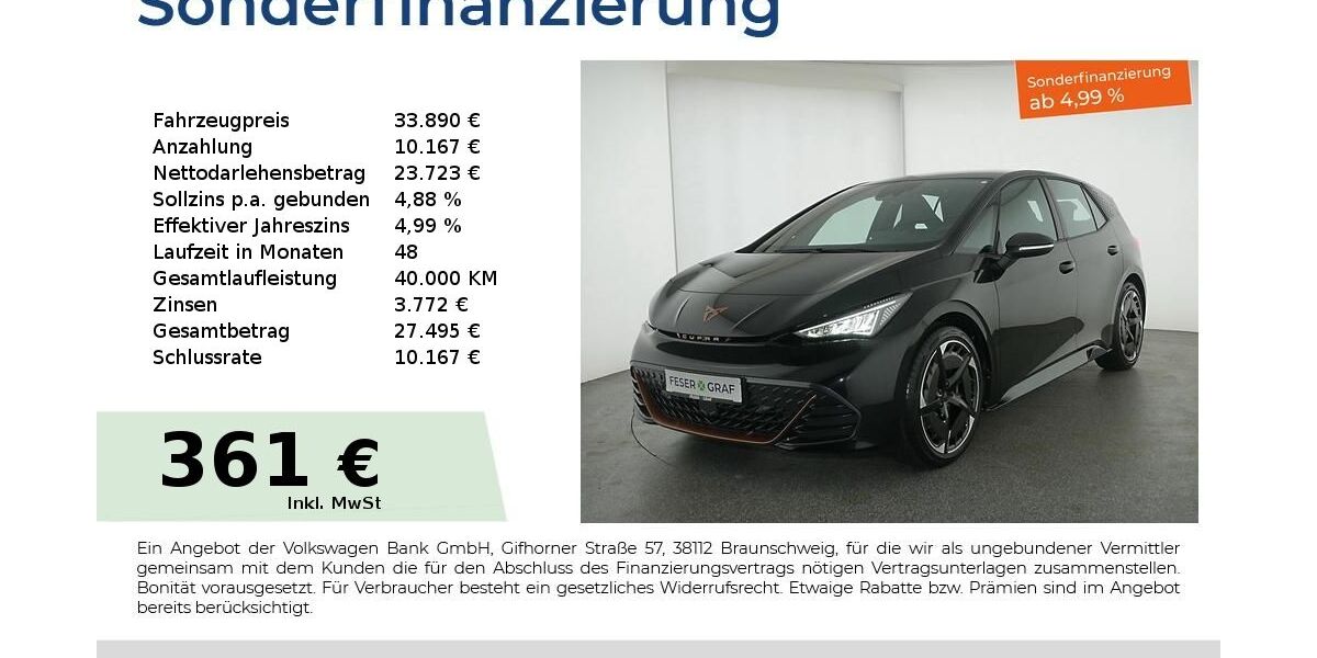 Cupra Born 1.250 km 33.890 &euro; Nürnberg 90441