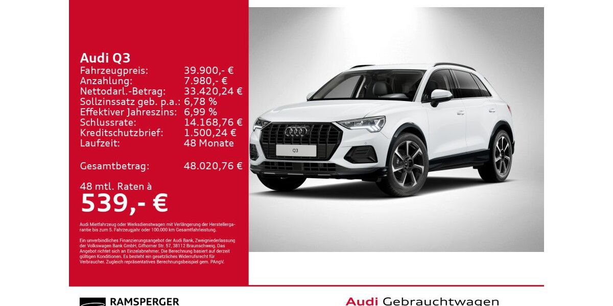 Audi Q3 3.016 km 39.900 &euro; Kirchheim 73230