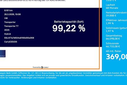 VW T7 California 8.161 km 75.759 &euro; Dortmund 44379