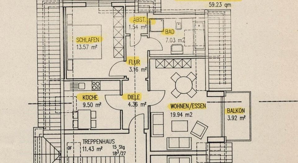 Dachgeschoßwohnung Bad Hersfeld - 2 Zimmer, 60 m&sup2;, 630&euro; | Angebot:26680422