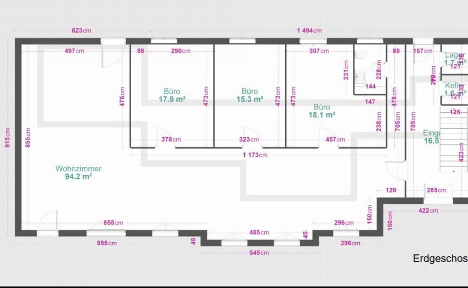 150qm,EG Wohnung zu vermieten, Keller, Parkplatz , Gasheizung 4 zimmer