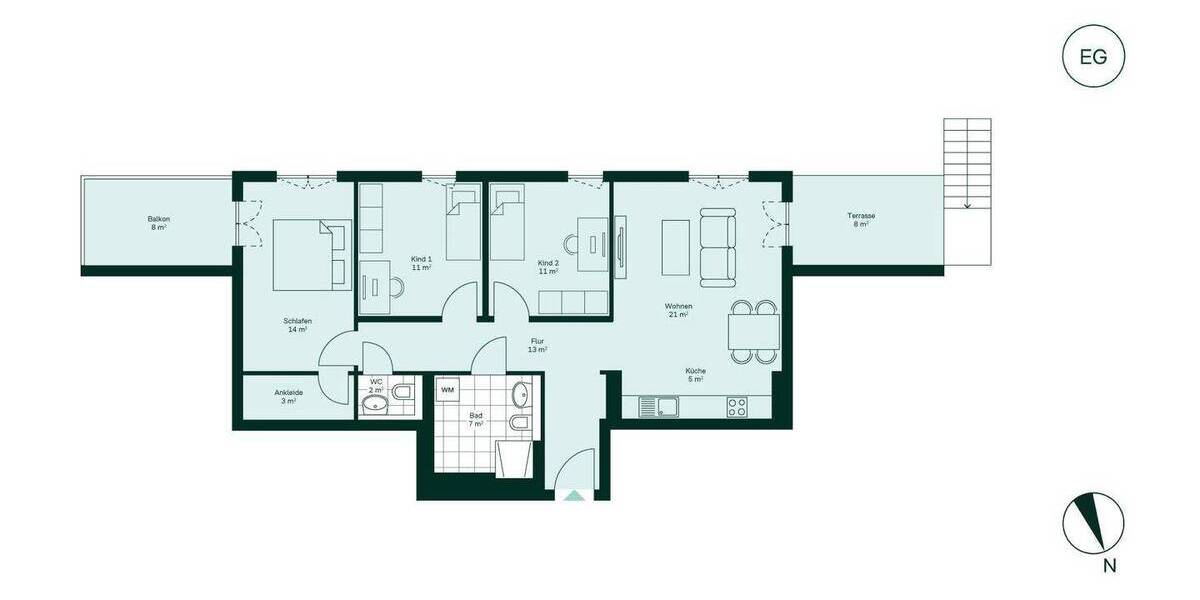 Etagenwohnung Zossen Finkenherd - 4 Zimmer, 93 m&sup2;, 399.900&euro; | Angebot:25984423