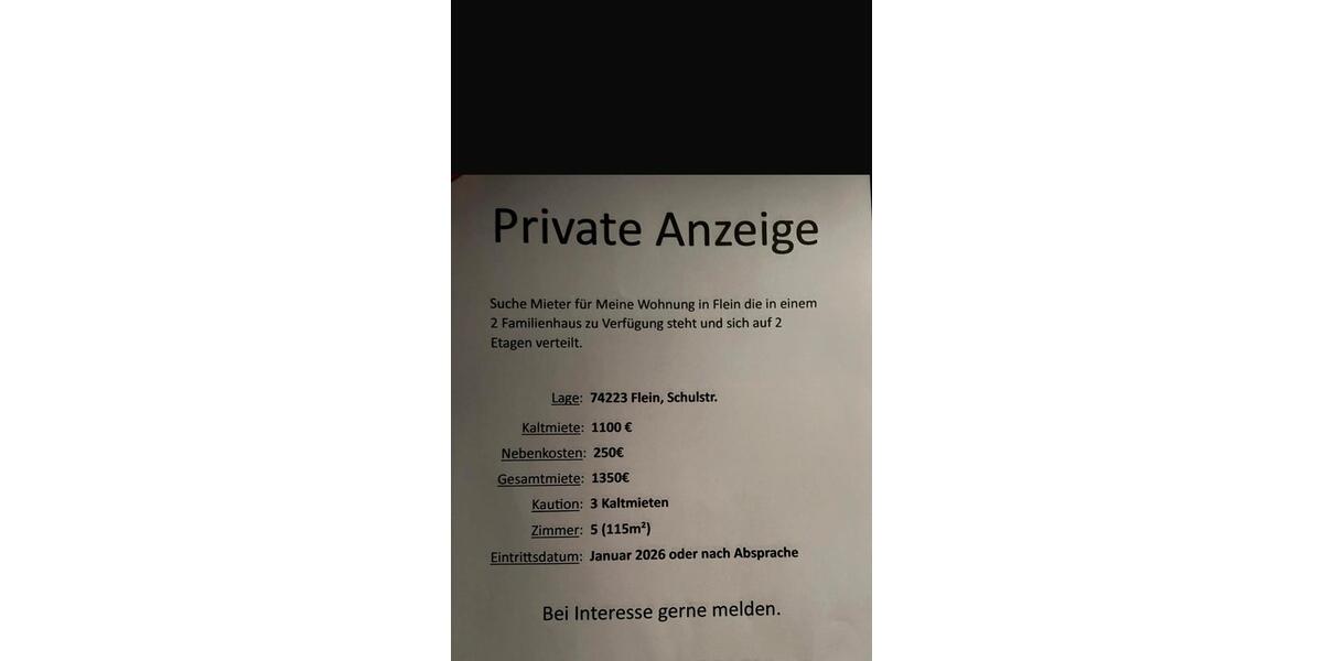 Etagenwohnung Heilbronn Böckingen - 5 Zimmer, 115 m&sup2;, 1.350&euro; | Angebot:24588316