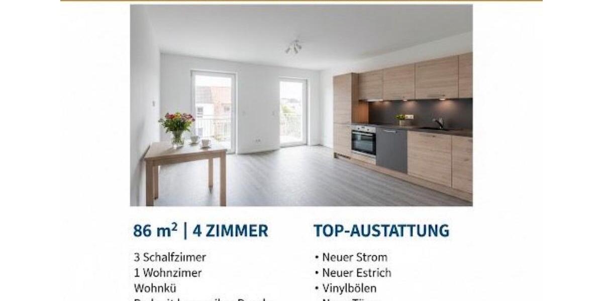 4 Zimmer Wohnung, neu Saniert, 86qm 4 zimmer
