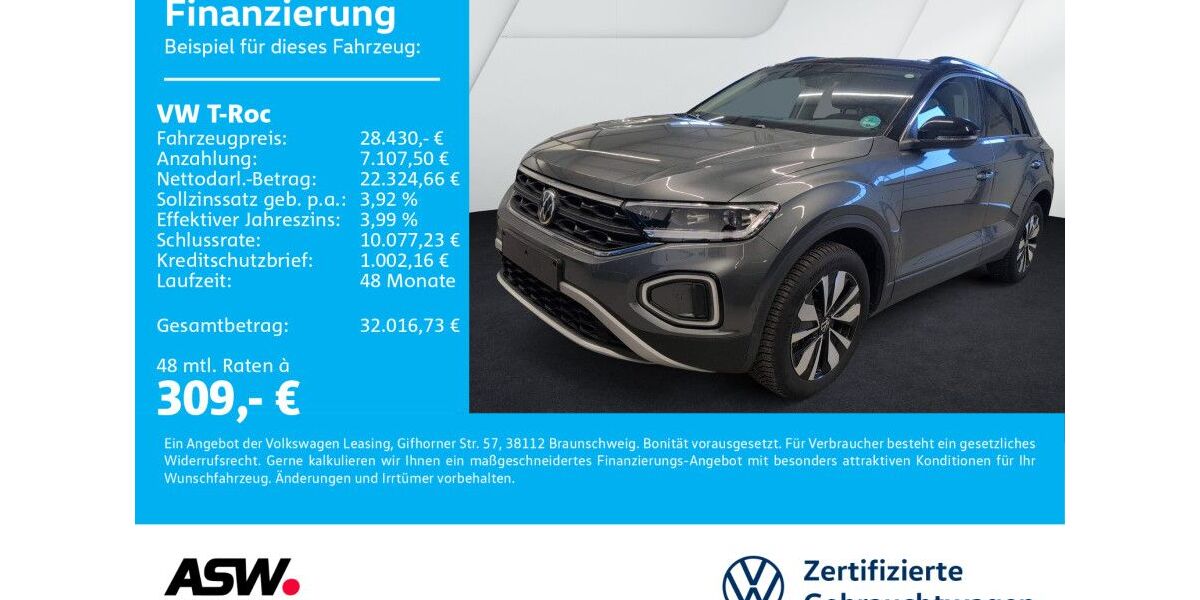 VW T-Roc 15.700 km 28.430 &euro; Neckarsulm 74172