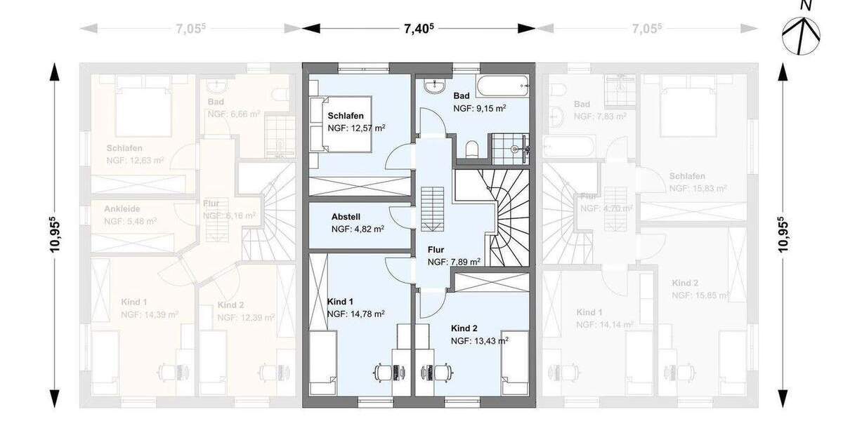 Reihenmittelhaus Rosdorf - 5 Zimmer, 126 m&sup2;, 519.000&euro; | Angebot:25540215