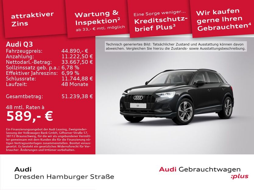 Audi Q3 5.695 km 44.890 € Dresden 01067