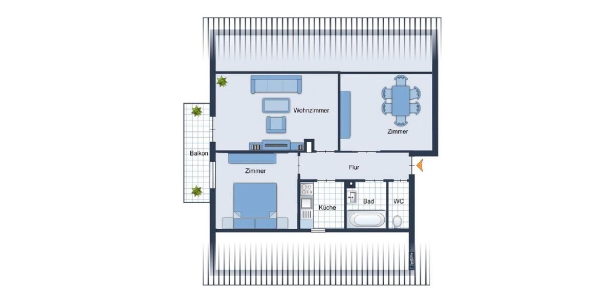 Dachgeschoßwohnung Giengen an der Brenz - 3 Zimmer, 60 m&sup2;, 720&euro; | Angebot:26311601