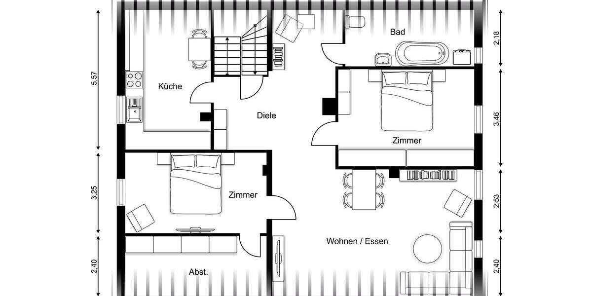 Etagenwohnung Lychen - 3 Zimmer, 115 m&sup2;, 825&euro; | Angebot:24212440
