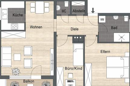 Wohnung Meckenheim - 3 Zimmer, 74 m&sup2;, 229.000&euro; | Angebot:26758778