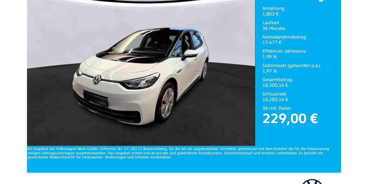VW ID.3 37.282 km 19.088 &euro; Unna 59423