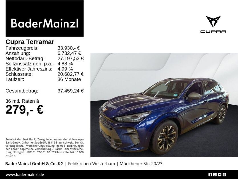 Cupra Terramar 17.900 km 33.930 € Feldkirchen/Westerham 83620
