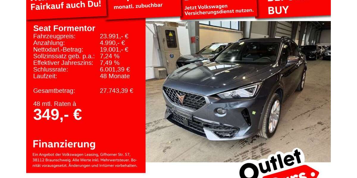 Cupra Formentor 30.988 km 23.991 &euro; Weinheim 69469