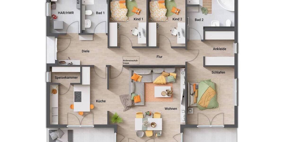Bungalow Habichtswald Dörnberg - 6 Zimmer, 138 m&sup2;, 391.350&euro; | Angebot:25738078
