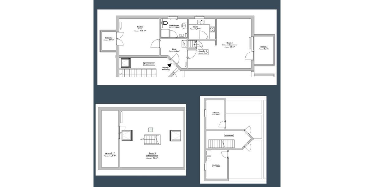 Maisonettenwohnung Mülheim-Kärlich Kärlich - 3 Zimmer, 91 m&sup2;, 820&euro; | Angebot:26296061