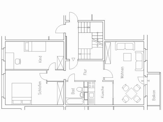 Etagenwohnung Eberswalde Brandenburgisches Viertel - 3 Zimmer, 68 m&sup2;, 465&euro; | Angebot:26391477