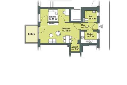 Wohnung Bremen Osterholz - 2 Zimmer, 47 m&sup2;, 330&euro; | Angebot:27146064