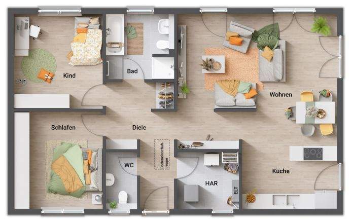 Bungalow Neustadt-Glewe Hohewisch - 4 Zimmer, 101 m&sup2;, 216.350&euro; | Angebot:26376618