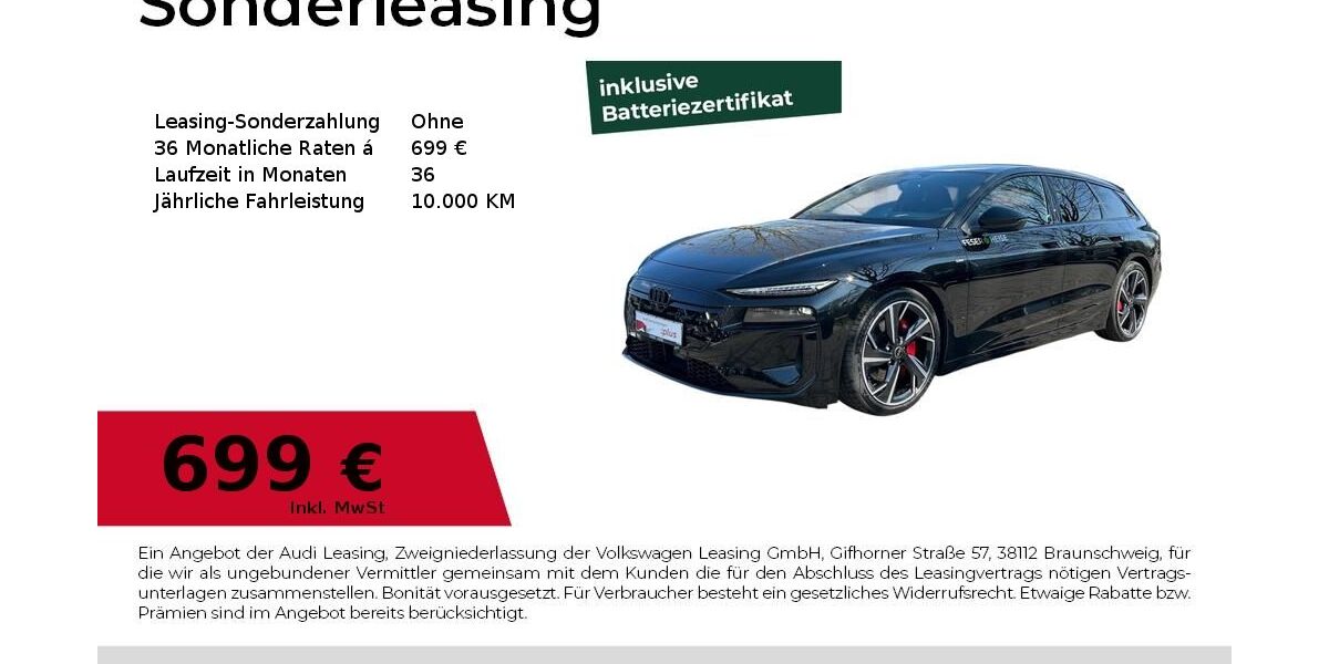 Audi A6 e-tron 2.150 km 77.690 &euro; Dessau-Roßlau 06844