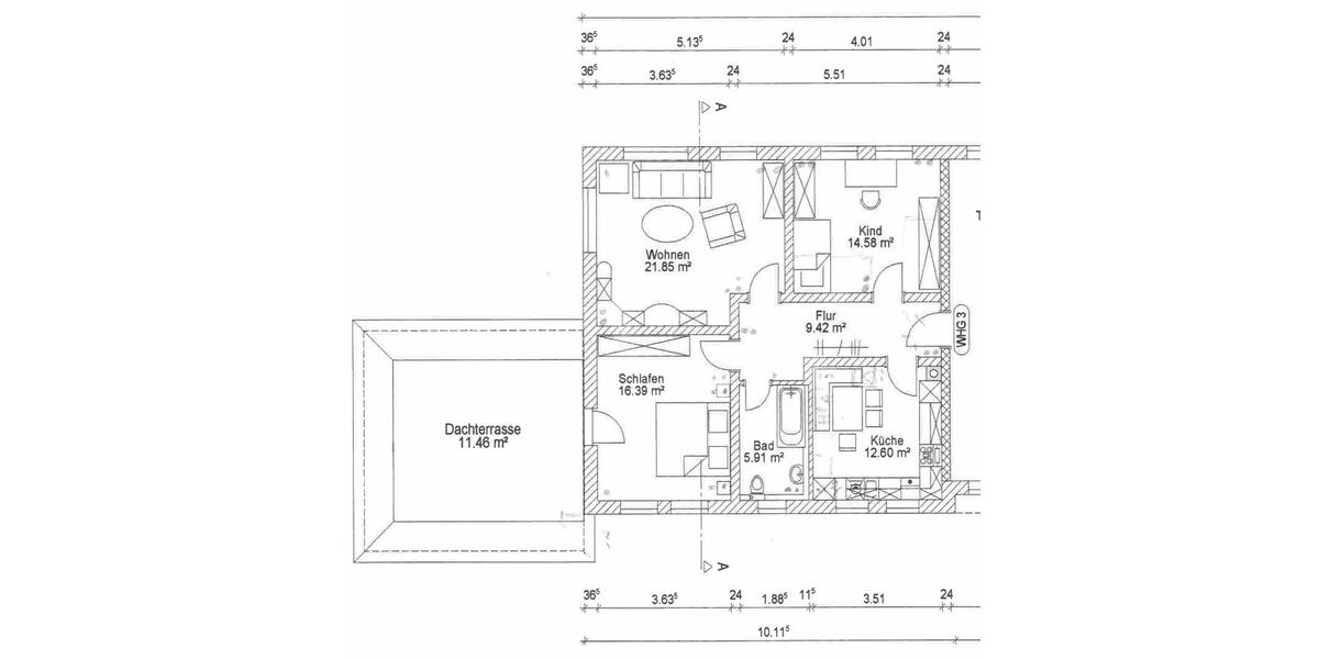 Etagenwohnung Peißenberg - 3 Zimmer, 85 m&sup2;, 1.100&euro; | Angebot:25945369