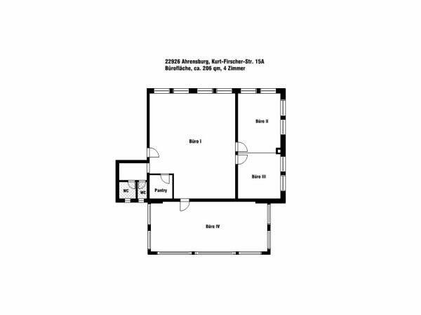Gewerbeobjekt Ahrensburg - 4 Zimmer, 205 m&sup2;, 1.650&euro; | Angebot:26686611