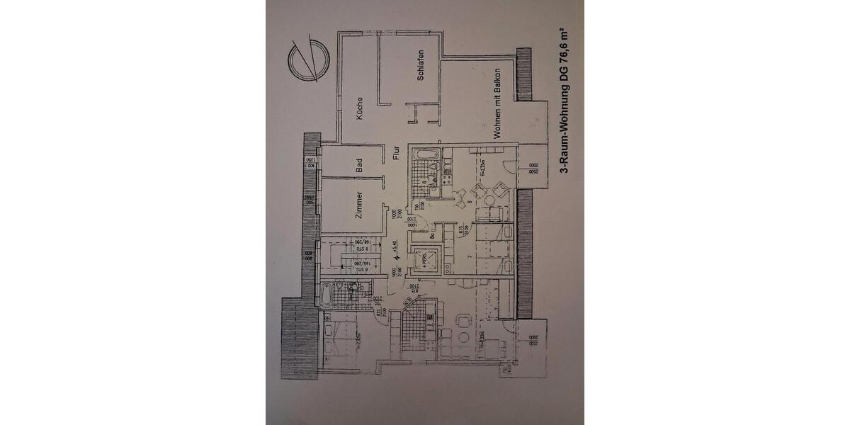 Dachgeschoßwohnung Woltersdorf - 3 Zimmer, 76 m&sup2;, 1.234&euro; | Angebot:26686523