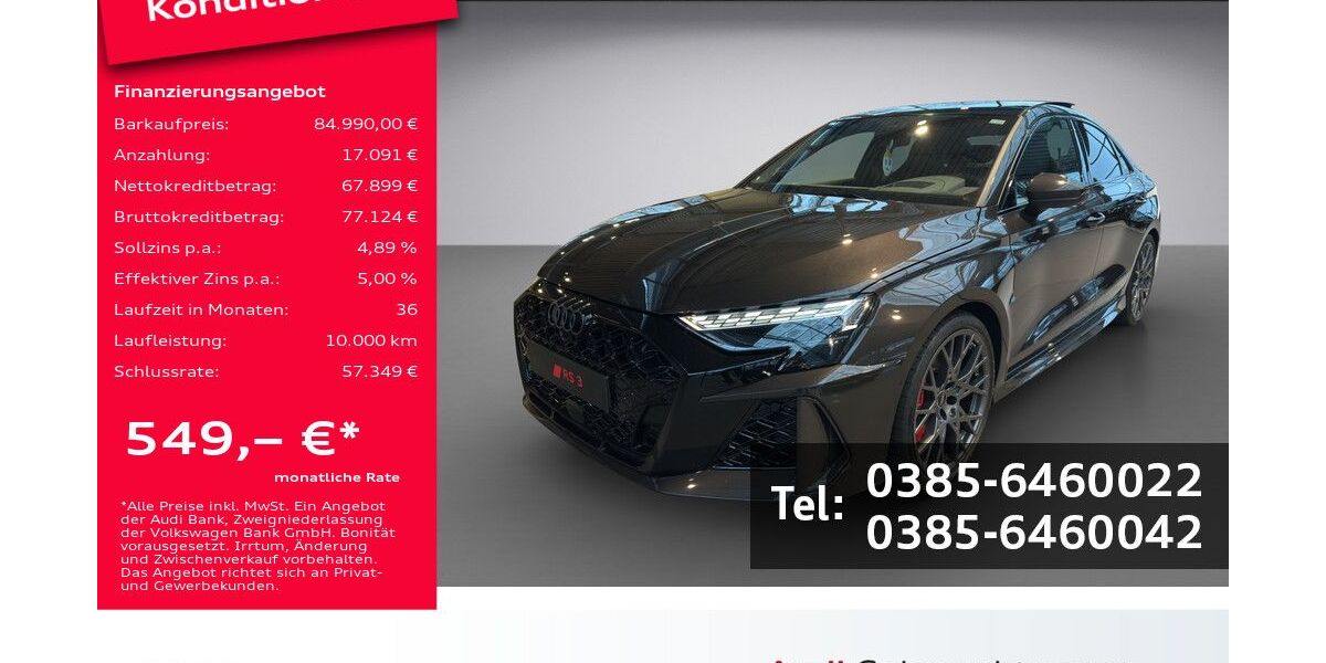 Audi RS3 2.500 km 75.990 &euro; Schwerin 19061