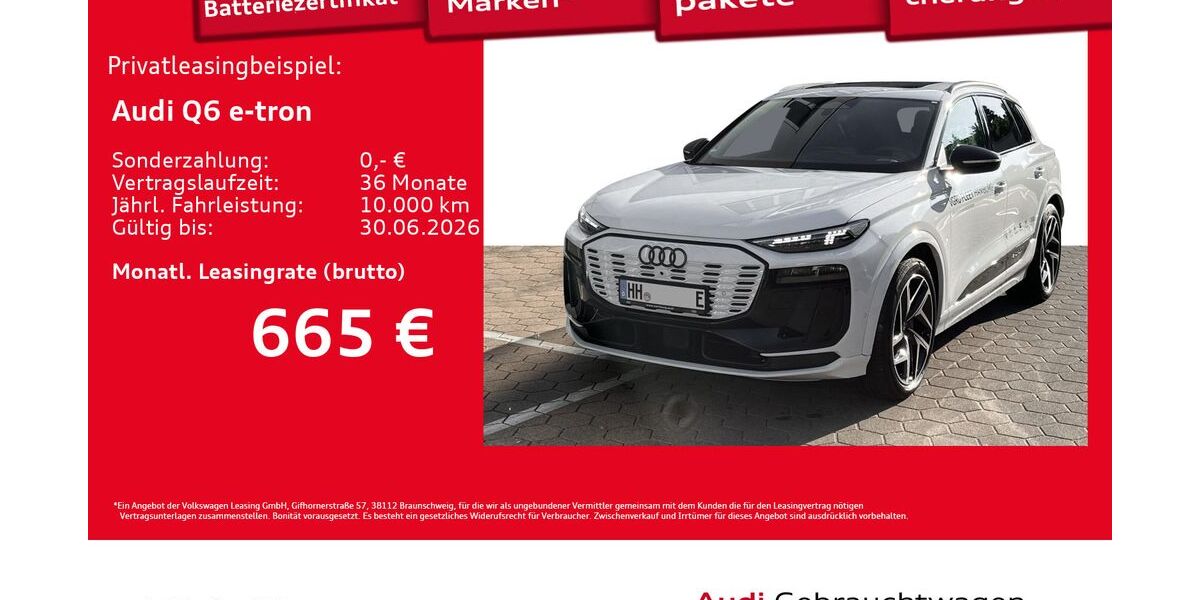 Audi Q6 e-tron 13.995 km 67.455 &euro; Hamburg 22529