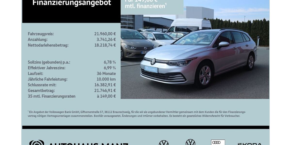 VW Golf 36.396 km 21.489 &euro; Schwarzenfeld 92521