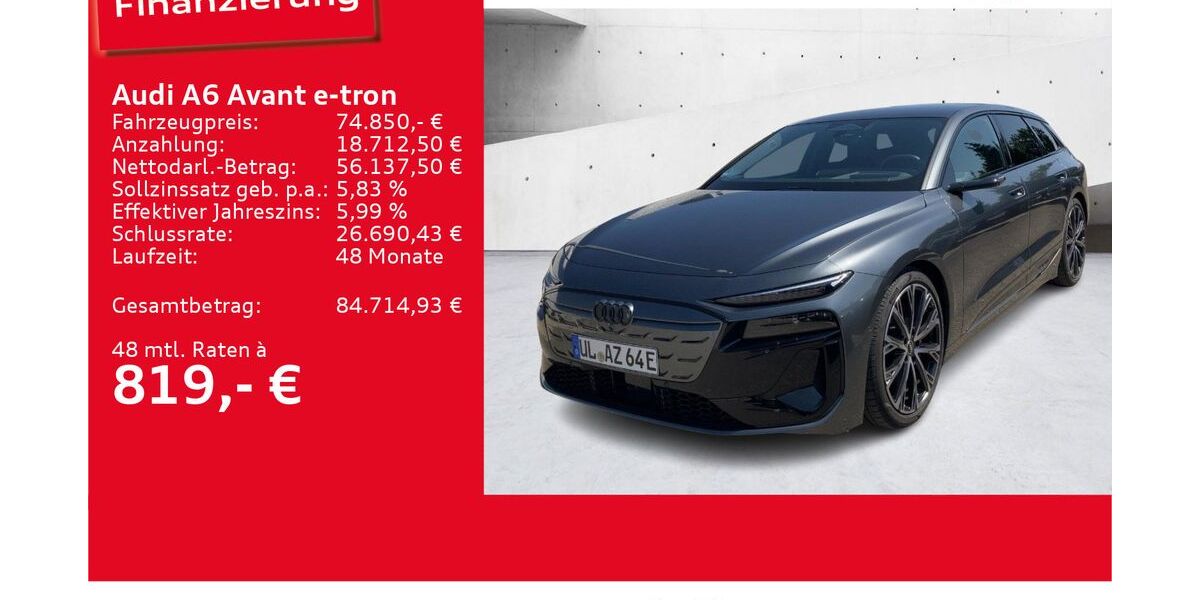 Audi A6 e-tron 14.001 km 74.850 € Ulm 89073