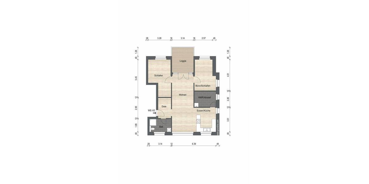Etagenwohnung Esens - 3 Zimmer, 87 m&sup2;, 369.000&euro; | Angebot:26568868