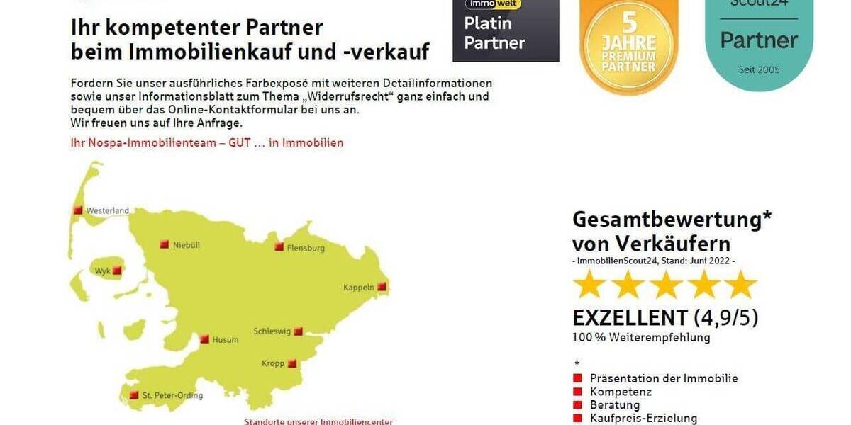 Etagenwohnung Dagebüll - 3 Zimmer, 101 m&sup2;, 260.000&euro; | Angebot:25834958