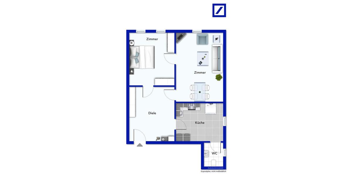 Etagenwohnung Schwäbisch Gmünd - 2 Zimmer, 42 m&sup2;, 650&euro; | Angebot:26658287