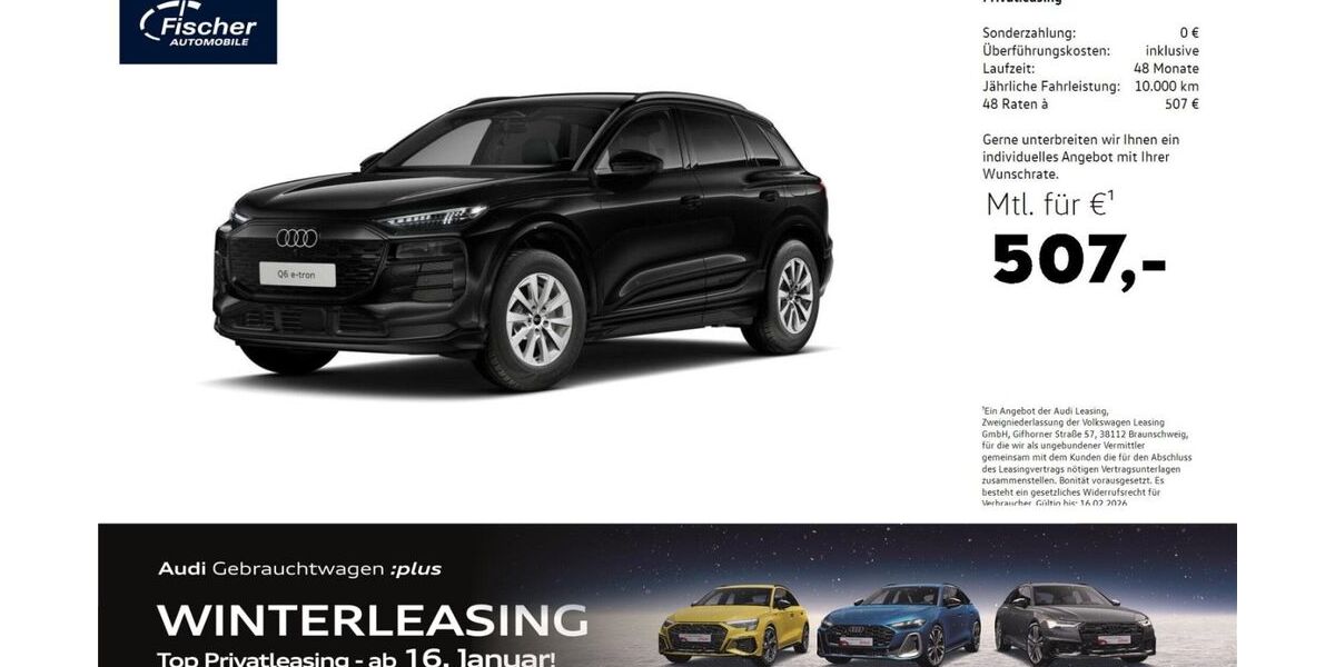 Audi Q6 e-tron 8.149 km 51.480 &euro; Neumarkt 92318