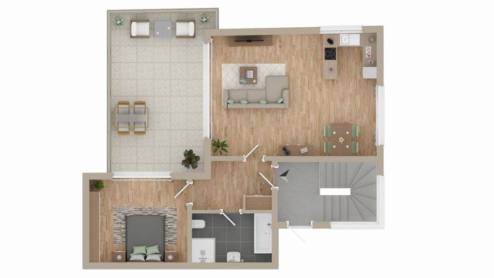 Etagenwohnung Bornheim Dersdorf - 2 Zimmer, 71 m&sup2;, 279.000&euro; | Angebot:26875192