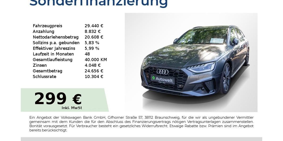 Audi A4 125.250 km 29.440 &euro; Nürnberg 90431