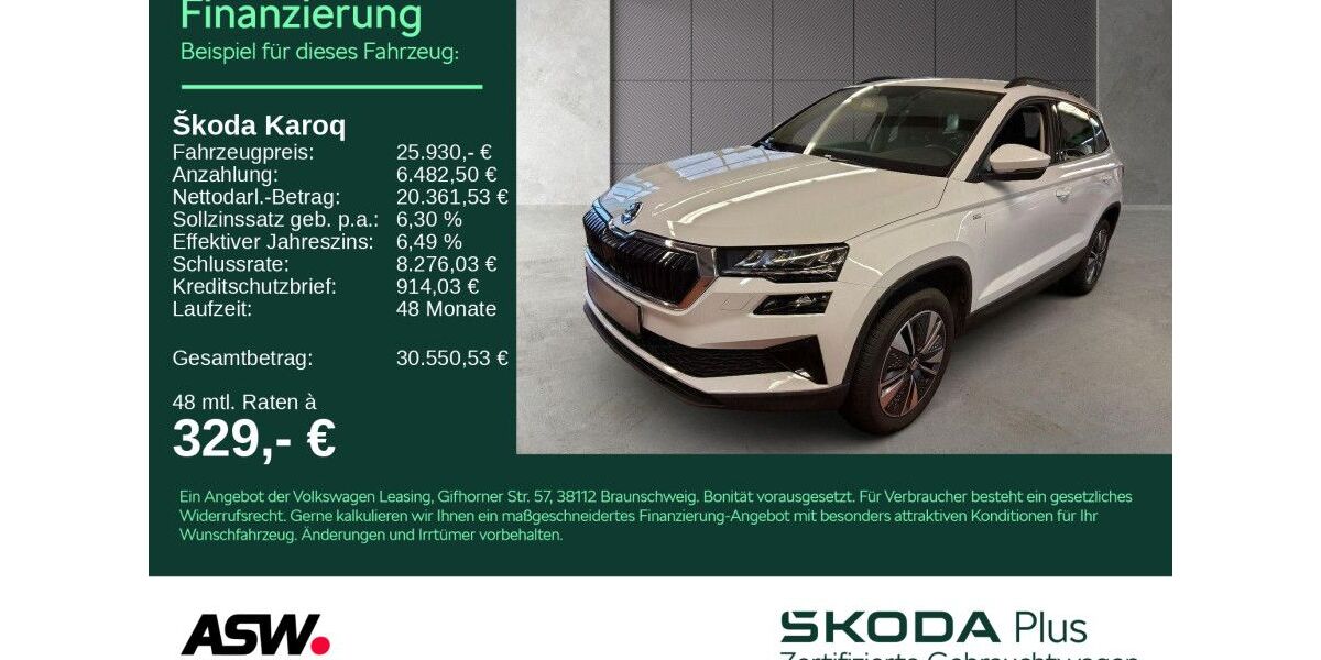 Skoda Karoq 28.900 km 25.930 &euro; Heilbronn 74076