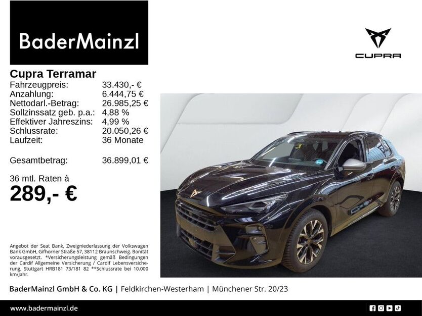 Cupra Terramar 26.800 km 33.430 € Feldkirchen/Westerham 83620