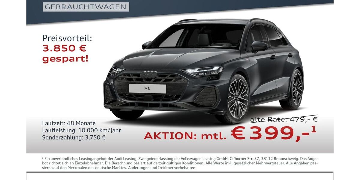 Audi A3 9.600 km 43.980 &euro; Halle 06122