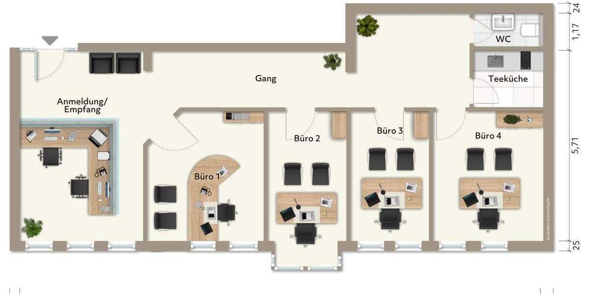 Gewerbeobjekt Ludwigsburg West - 4 Zimmer, 98 m&sup2;, 349.000&euro; | Angebot:23974017