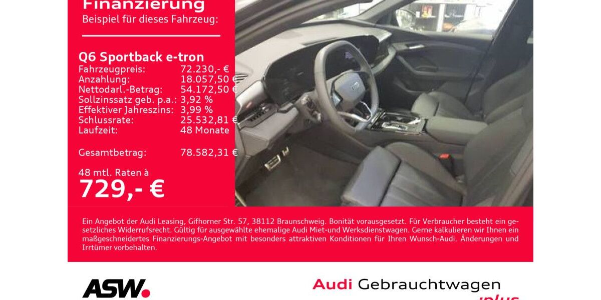 Audi Q6 e-tron 13.200 km 72.230 &euro; Heilbronn 74074