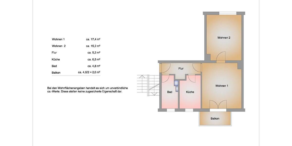 Etagenwohnung Jacobsdorf - 2 Zimmer, 51 m&sup2;, 391&euro; | Angebot:26347001