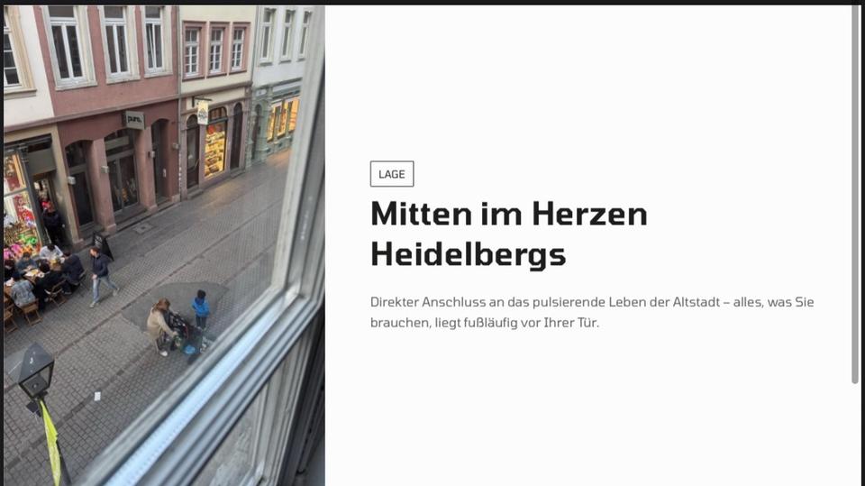 Etagenwohnung Heidelberg - 2 Zimmer, 50 m&sup2;, 1.200&euro; | Angebot:25948423