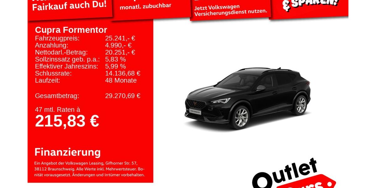 Cupra Formentor 29.874 km 24.989 &euro; Weinheim 69469