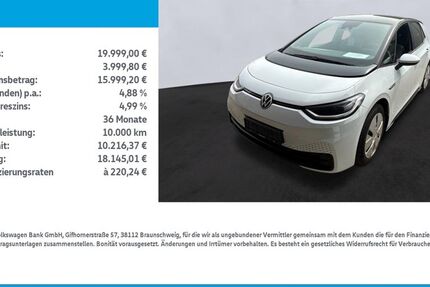 VW ID.3 44.904 km 19.999 &euro; Leinefelde-Worbis/DE 37327