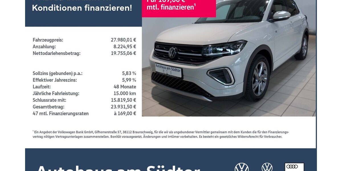 VW T-Cross 20.000 km 27.980 € Rietberg 33397